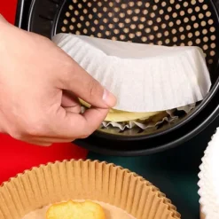 Air Fryer Papper 100-pack – 20cm Engångspapper för Luftfritös Brun