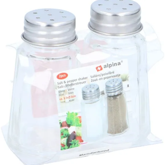 Alpina - Salt and pepper shakers in glass 2 pcs.