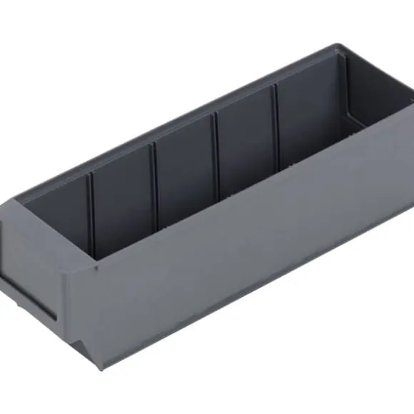 Alutec 66027 Genomskinlig lagerlåda (L x B x H) 300 x 91 x 81 mm Mörkgrå 1 st