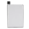 A5 platt vattenflaska Reseflaska Bärbar resemugg Platt sportvattenflaska för sport Camping Gym Fitness Utomhus Vit 350ml