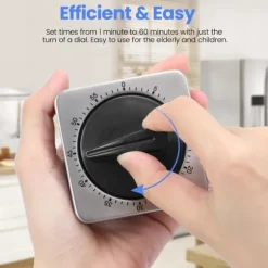 Auledio kökstimer, kockens matlagning timer klocka med högt larm, inga batterier krävs