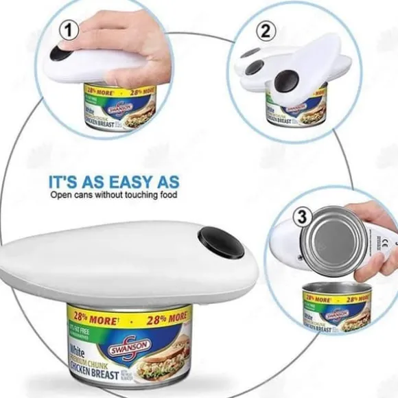 Automatisk burköppnare - HTBE® - Multifunktionell - AA-batteridriven - 285g - Modern design