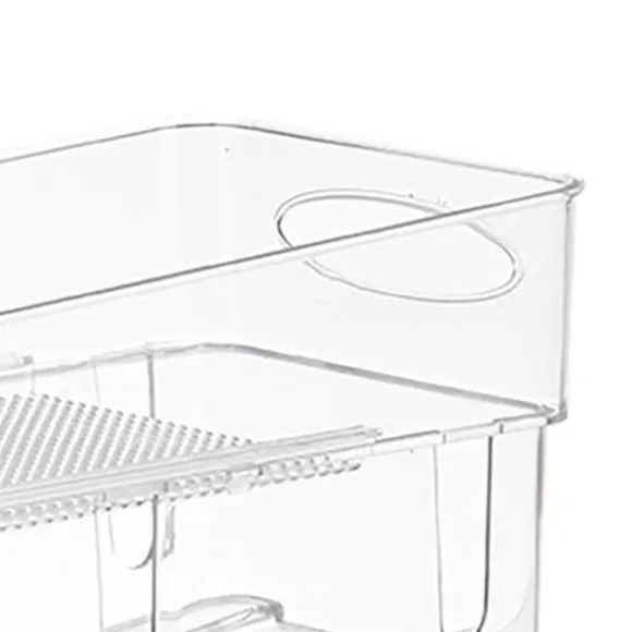 Automatisk dubbellagers transparent läskburkorganisator för kylskåp