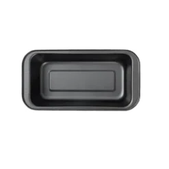 Bakformsset för tårtbröd - Nonstick, rektangulär brödform i kolstål (3 st, 15 cm, svart)