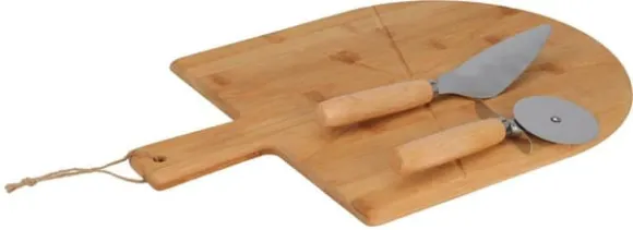 Bambu PIZZA SKÄRNING OCH SERVERINGSSET