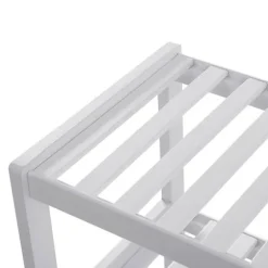 Bambu - skonställ - med 3 nivåer - vit - 70 x 55 x 26 cm