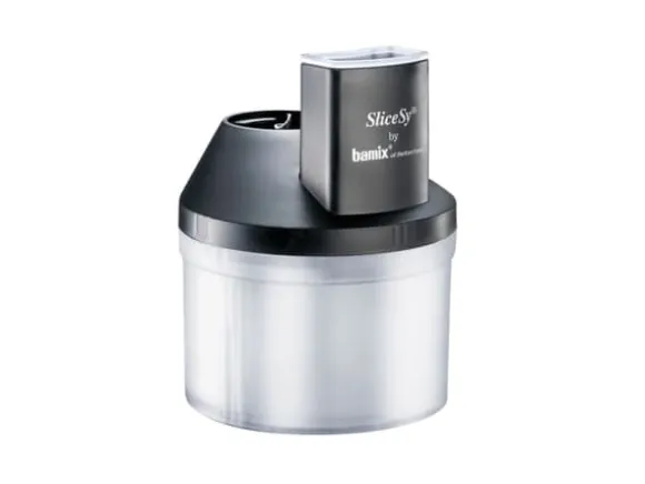 Bamix SliceSy, Electric grater, Svart, Transparent, AC, 180 W, 220 - 240 V, 50 - 60 hz