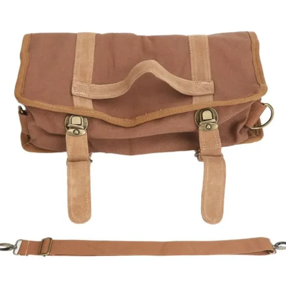 Bartender Tool Bag Bar Kit Väska Vattentät Canvas Flera fack Bärbar Bartender Roll Up Bag med axelrem Kaffe