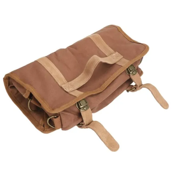 Bartender Tool Bag Bar Kit Väska Vattentät Canvas Flera fack Bärbar Bartender Roll Up Bag med axelrem Kaffe