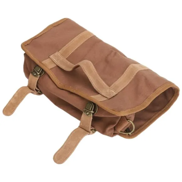 Bartender Tool Bag Bar Kit Väska Vattentät Canvas Flera fack Bärbar Bartender Roll Up Bag med axelrem Kaffe