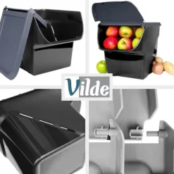 Behållare för grönsaker, frukt, lök, potatis, vitlök, köksförvaring
