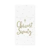 Bestickficka ''Heliga dopet'', 10x20 cm, vit (1 förpackning / 6 st.)