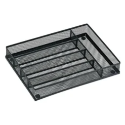 Besticklåda, Metall, 5x23,5x32 cm, Antracit