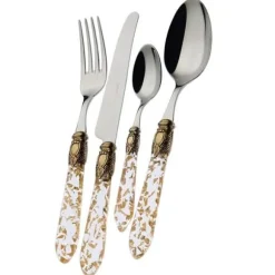 Bestickset - OXFORD - 24 delar - Guld - Metall - Tål maskindisk