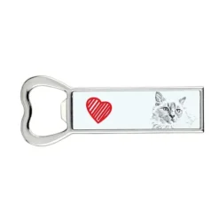 Birman - flasköppnare med katt, personlig kylöppnare, unik present till en man från Art-Dog