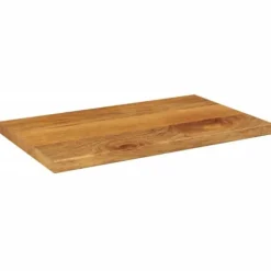 Bordsskiva i massivt mangoträ - Rektangulär bänkskiva | Storlek: 60x30x3,8 cm | Färg: Naturlig träton