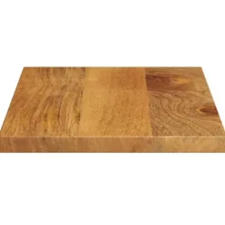 Bordsskiva i massivt mangoträ - Rektangulär bänkskiva | Storlek: 60x30x3,8 cm | Färg: Naturlig träton