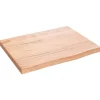 Bordsskiva ljusbrun 40x30x2 cm behandlad massiv ek