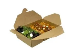 Box Catersource 2-rum 230/200x155/140x65 mm 1430ml 510/920ml kartong med PE Brown,4 ps x 50 st/krt