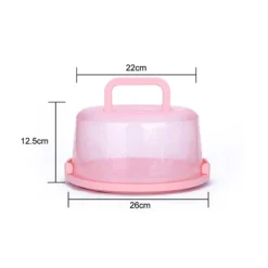 Bärbar Cupcake Carrier Food Conservation Box with Handtag Transparent Cake Box