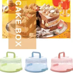 Bärbar Cupcake Carrier Matförvaringslåda med handtag Transparent kakask