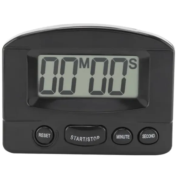 Bärbar Digital Klocka Nedräkningstimer Stor LCD-Display Köksanvändning (Svart