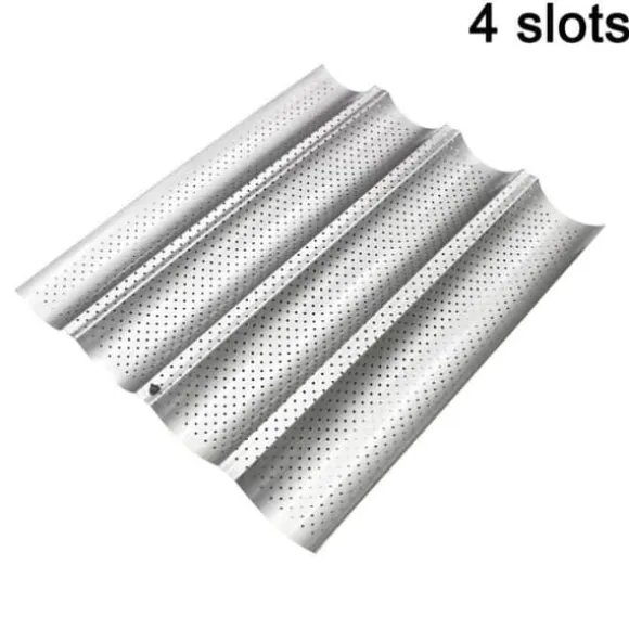 Brödform - Fransk våg - Kolstål - Silver - 3 och 4 platser - Non-stick