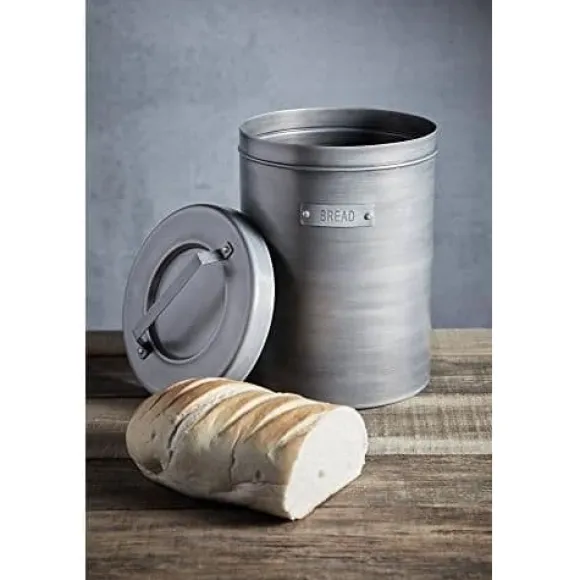 Brödkorg - Kitchencraft - INDBBI - Grå metall - Vintage - 23 x 23 x 34.5 cm