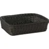 Brødkurv Rektangulær 40x30xH10 cm kraftig plastflet PP sort
