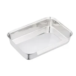Brödningsbricka set, rostfritt stål, 4x17x23 cm, silver
