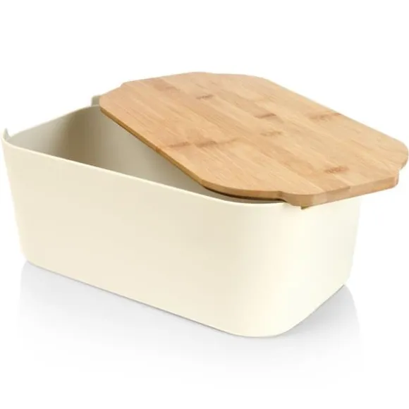 BRÖDSLÅDA MED BAMBUSKORDA, KRÄM 259303