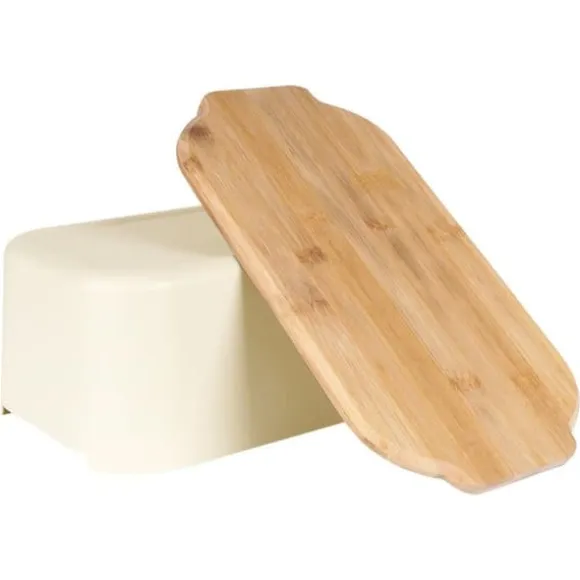 BRÖDSLÅDA MED BAMBUSKORDA, KRÄM 259303