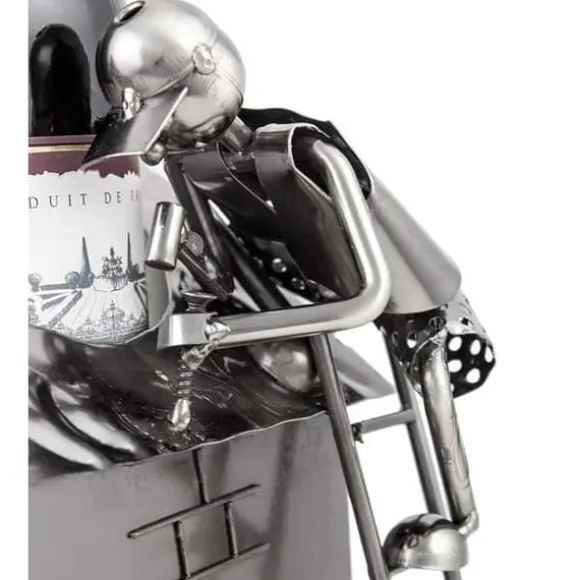 Brubaker Flaskhållare 'House with Artisan' - Metallskulptur - Silver - med presentkort