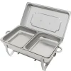 Buffé Chafing Dish Set, Matvärmare med spritbrännare, 4-delars set med tång och skedar