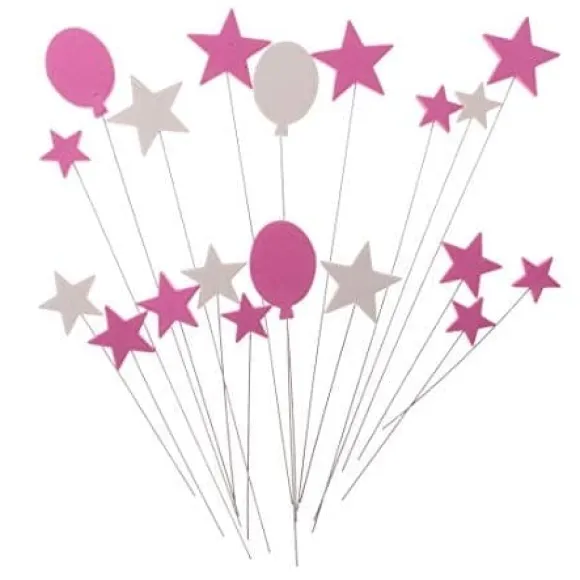 Cake Topper Stjärnor Ballonger