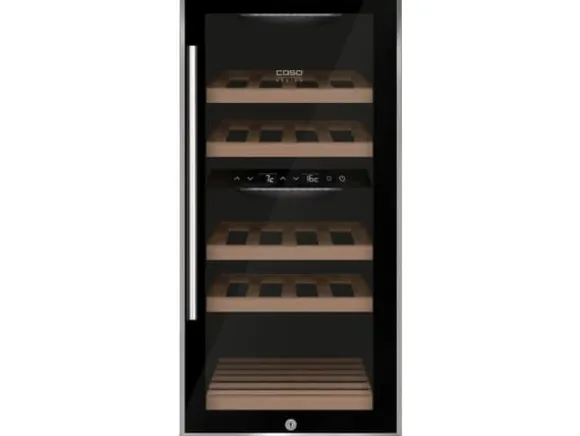 Caso WineComfort 24, Vinkylare med kompressor, Fristående, 24 flaska/flaskor, 60 W, G, Svart