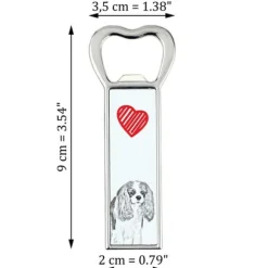 Cavalier King Charles Spaniel - flasköppnare med en hund, personlig kylöppnare, unik present till en man från Art-Dog