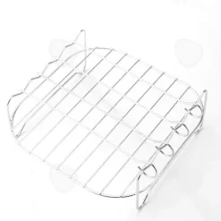 C Grill 19cmx18,8cm Air Fryer Bred Enkel Grillgrill för kött för grill Utomhuscamping Hög motståndskraftig