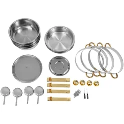 Chafing Dish Bufféset - Buffévärmare - 4 delar - 4,5 L per kärl - För fest & bröllop - Guld