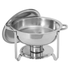 Chafing dish bufféset, 4,5 L matvärmare, rostfritt stål, guld, alkoholbränsle, självservering för fester/bröllop