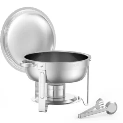 Chafing Dish Bufféset, 4-pack, 5 qt, rostfritt stål, silver, cateringvärmare