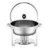 Chafing Dish Bufféset, 4-pack 5 Qt rostfritt stål, silver, serveringsvärmare
