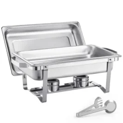 Chafing Dish Bufféset, 8 Qt 6-pack, Rostfritt Stål, Silver