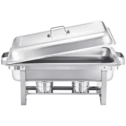 Chafing Dish Bufféset, 8 Qt 6-pack, Rostfritt Stål, Silver