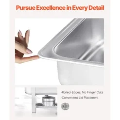 Chafing Dish Bufféset, 8 Qt 6-pack, Rostfritt Stål, Silver