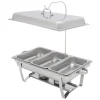 Chafing Dish Buffévärmare - Serveringsvärmare - Rostfritt Stål - För Catering, Restaurang & Hotell - Kommersiell