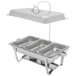 Chafing Dish Buffévärmare - Serveringsvärmare - Rostfritt Stål - För Catering, Restaurang & Hotell - Kommersiell
