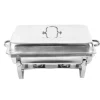 Chafing Dish Matvarma, Stor 7,5L Kapacitet, Hållbar Rostfritt Stål,Silver