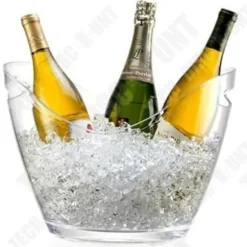 Champagnekylare - TD® - 3 Flaskor - Transparent - Robust Plast - Kylare