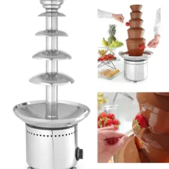Chokladfonduefontän 5 nivåer, stål, 265 W - Hendi 274156